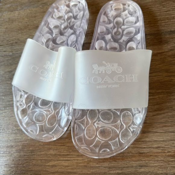 Coach clear jelly slides - Picture 1 of 6